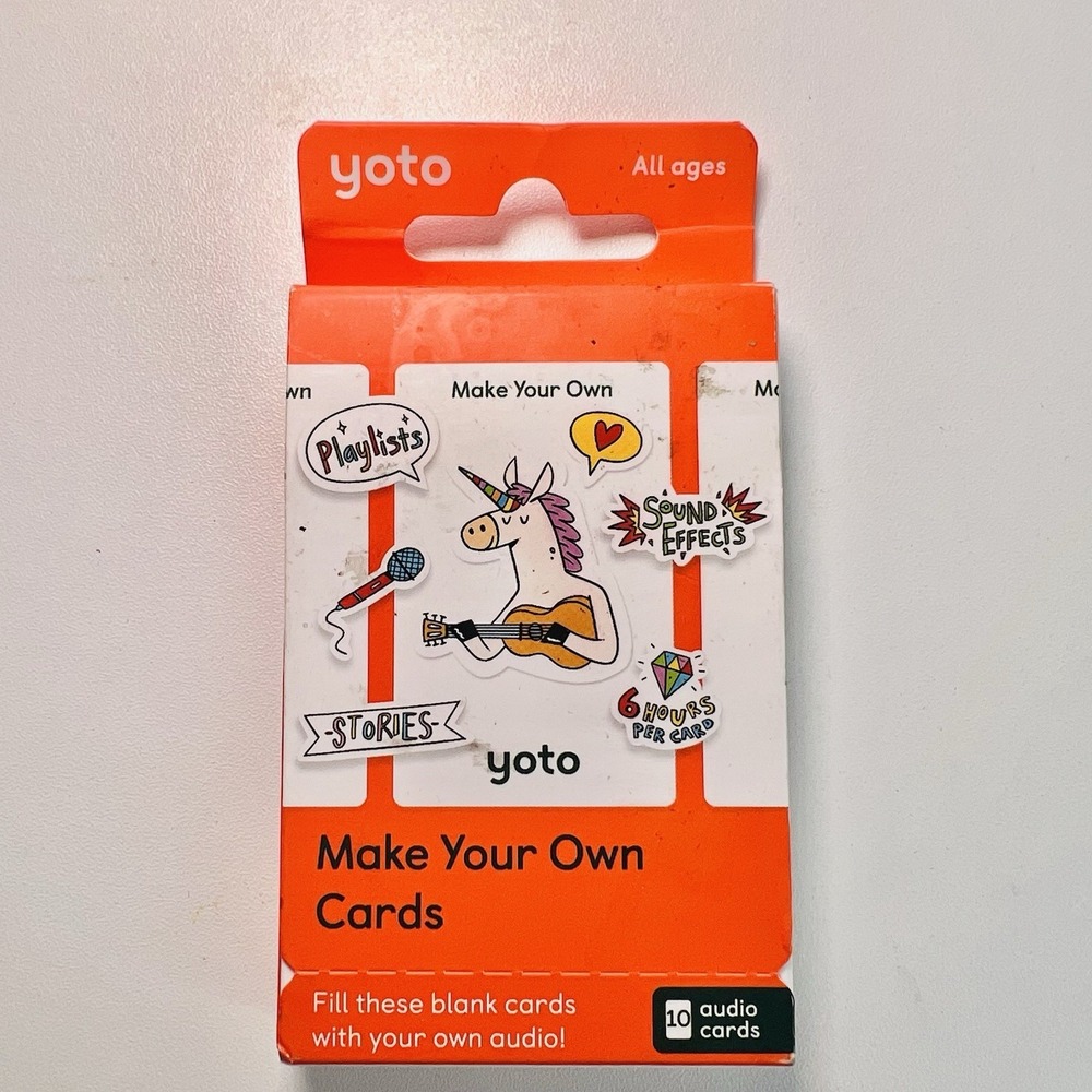 Yoto Make Your Own Cards Pack of 10 Blank Audio Cards with Sticker Sheets